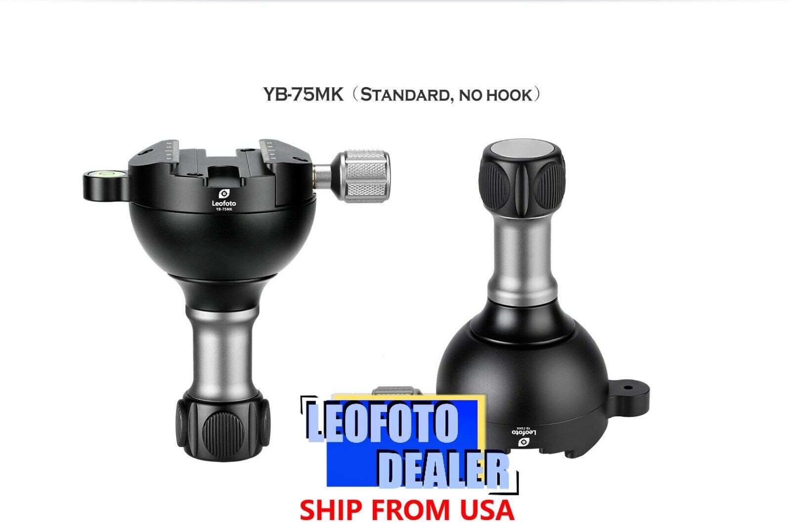 Leofoto YB-75MK Leveling Base with Handle for 75mm Bowl | Arca Clamp