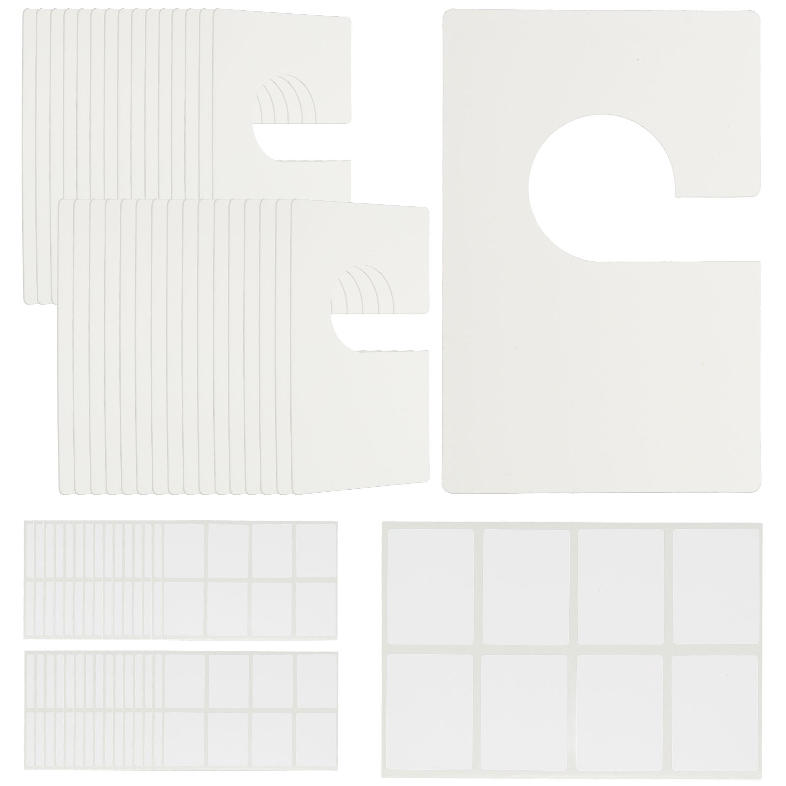 32 Pack Clothes Dividers Blank Clothing Rack Size Sorting Reusable White