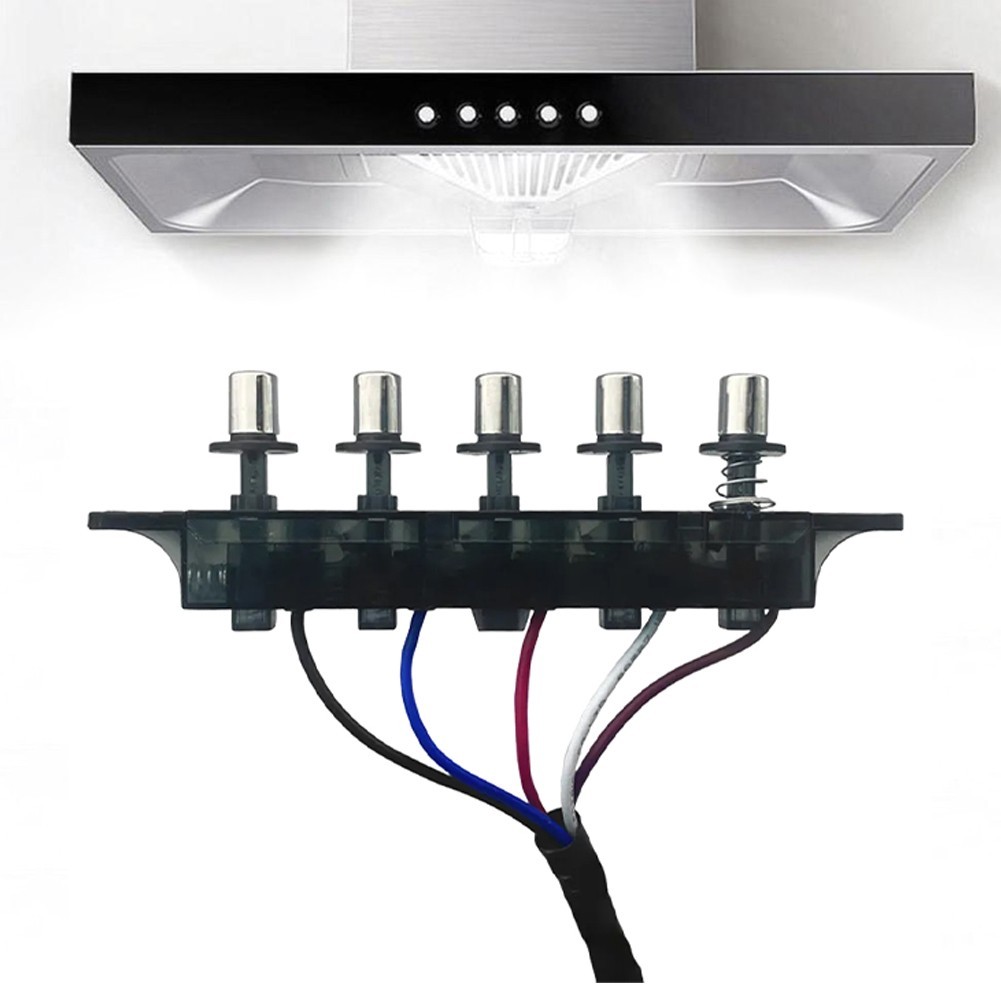 Reliable 5 Button Range Hood Switch for Safe Control of Kitchen Appliances