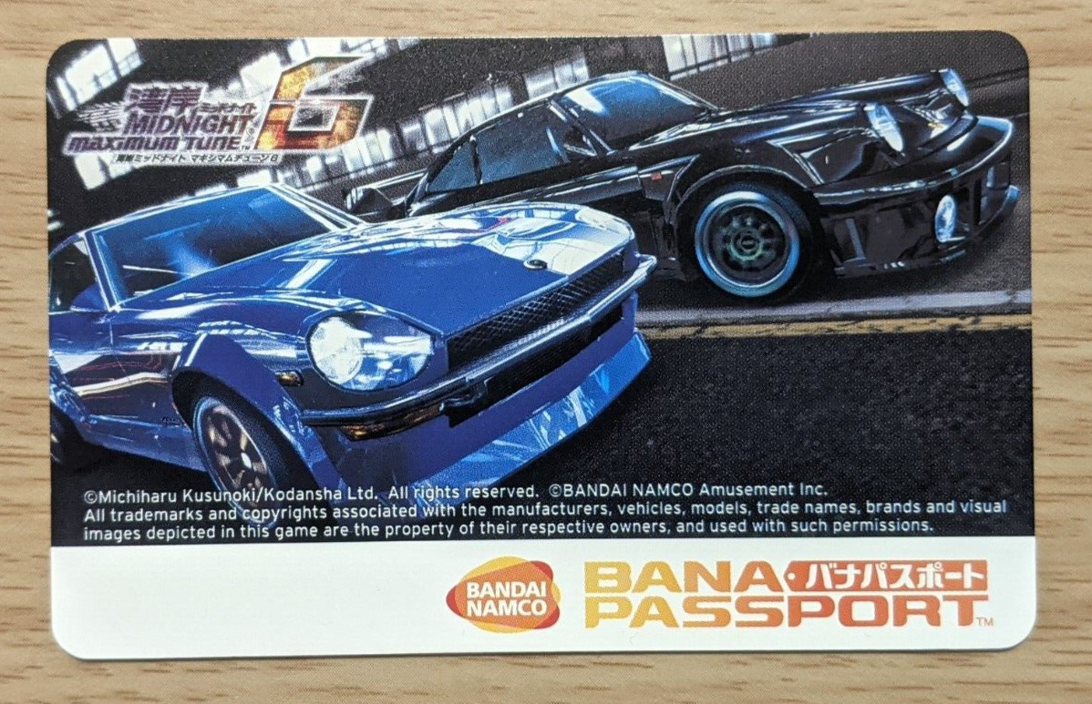 Unused Bandai Namco BANAPASSPORT Card WMMT Wangan Midnight Maximum Tune