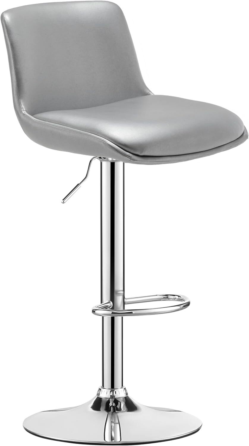 MINCETA Bar Stools,Modern Upholstered Swivel Stool,Adjustable Height 24" to 34".