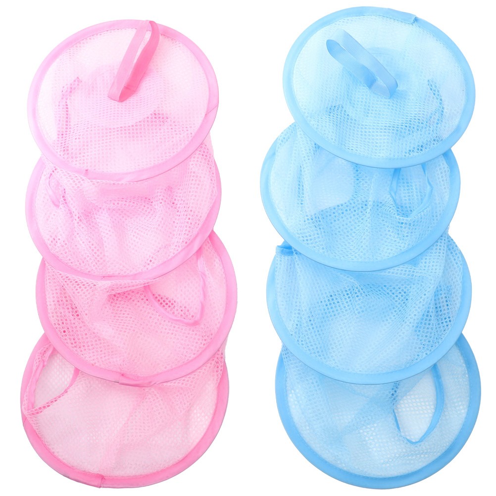 2 Pcs Foldable Hanging Mesh Drying Net Multi Layer Organizer For Plush Toys
