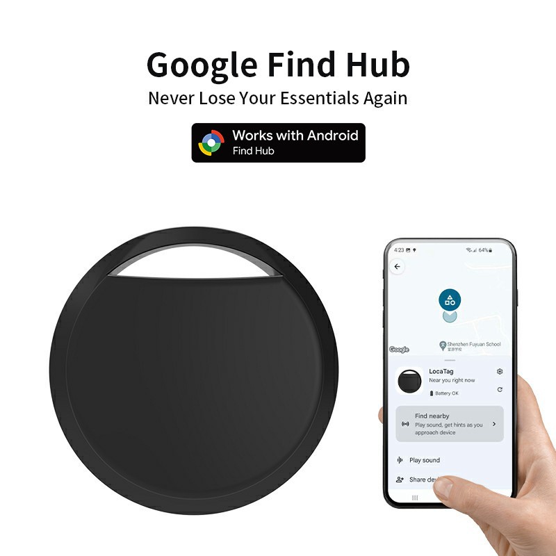 Google Find Hub Tracker Anti Lost Tag GPS Pet Locator Android Smart Finder