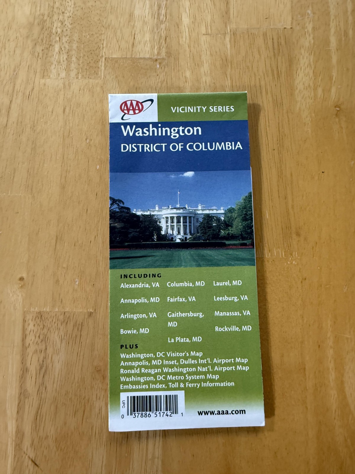 Vintage 2002-03 AAA Washington DC Vicinity Road Map Travel Folded Brochure USA