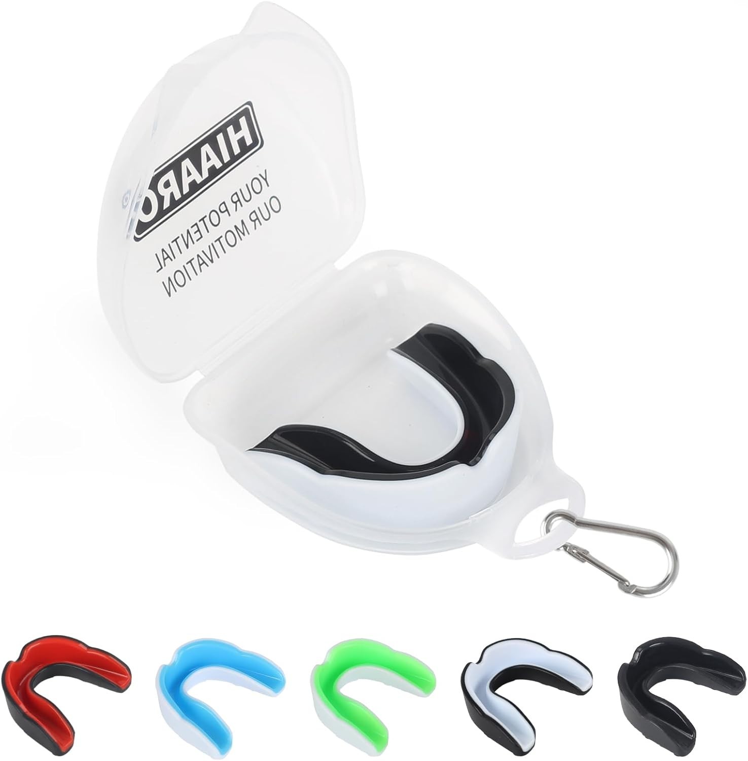6 Pack Sports Mouthguard, Kids & Youth Mouth Guard with Case for Boxing, MMA, Ho