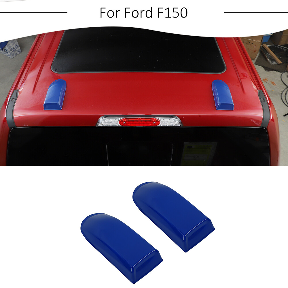 2pcs Car Roof Antenna Base Cover Trim Decor Accessories For Ford F150 2021+ Blue