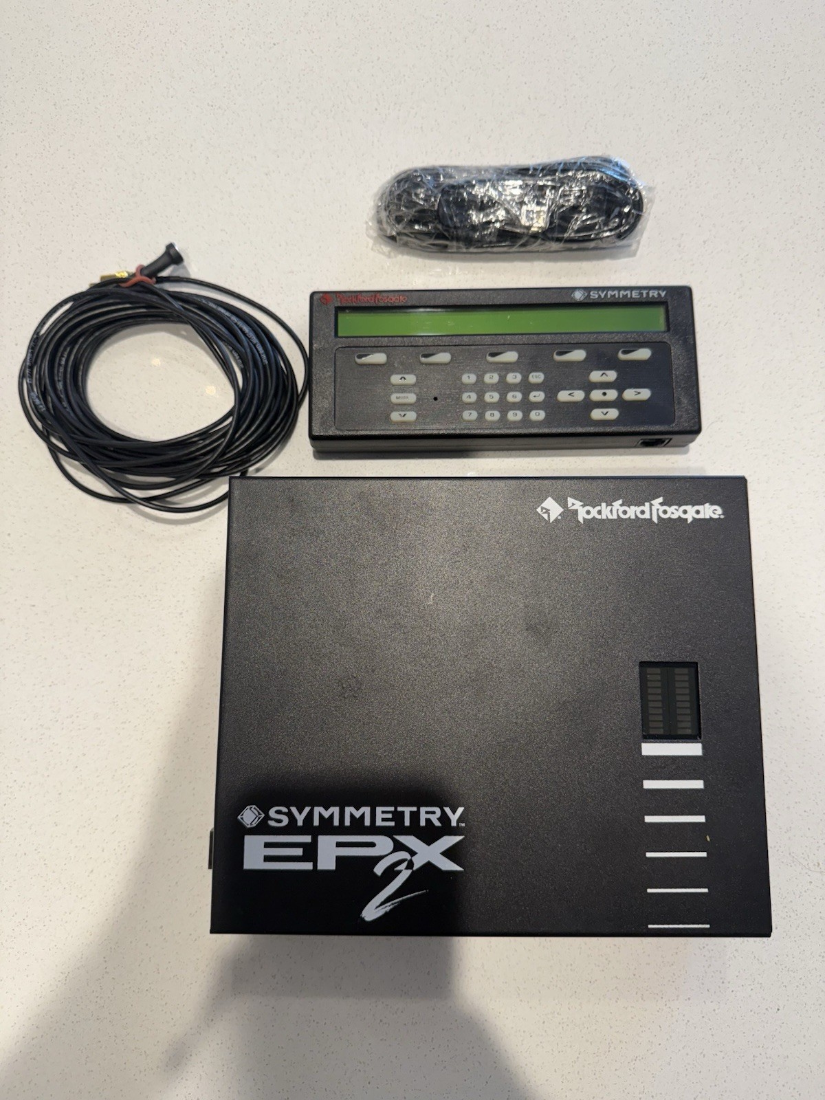 Rockford Fosgate SYMMETRY EPX2 RDAT display with DSP Card and 28 Band EQ Card