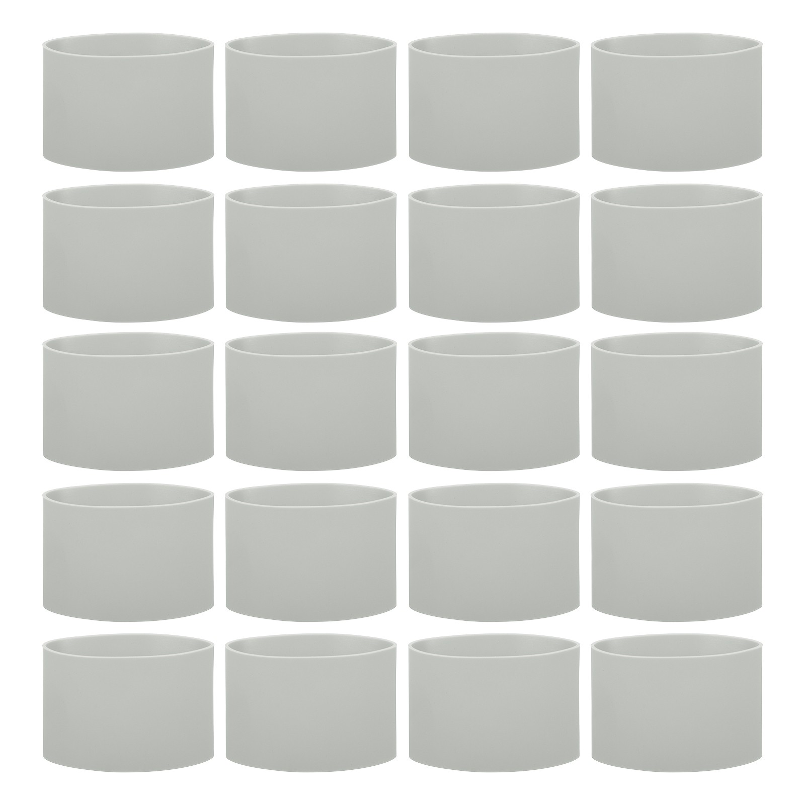 20Pcs Silicone Rubber Bands Non-slip 3.39 Inch for Art, Grey