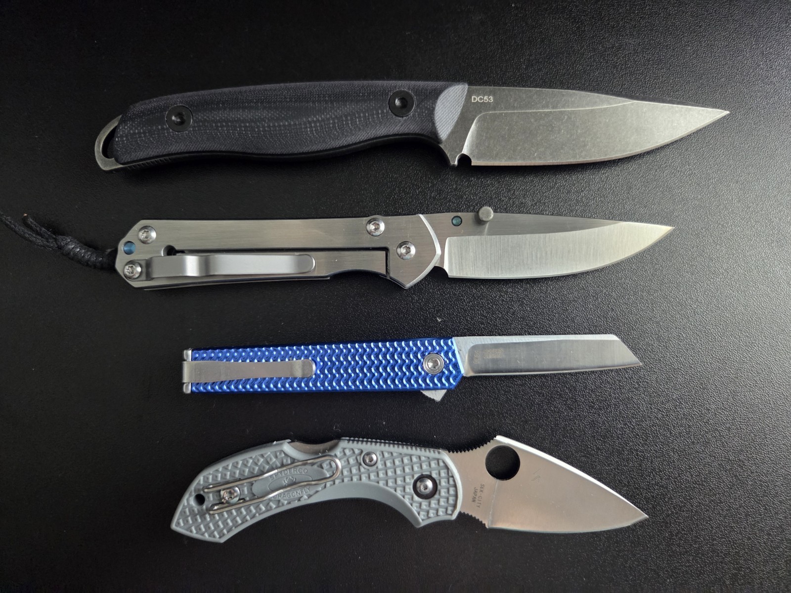 Temu 4 Knife lot excellent condition