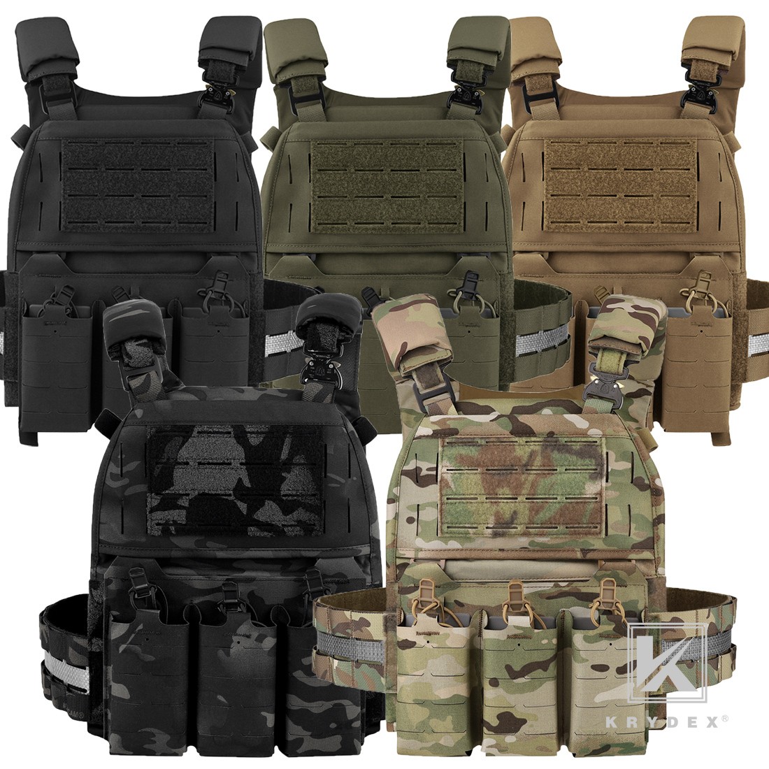 KRYDEX FCPC V5 Tactical Plate Carrier Tegris Assault Cummerbund KTAR Front Flap