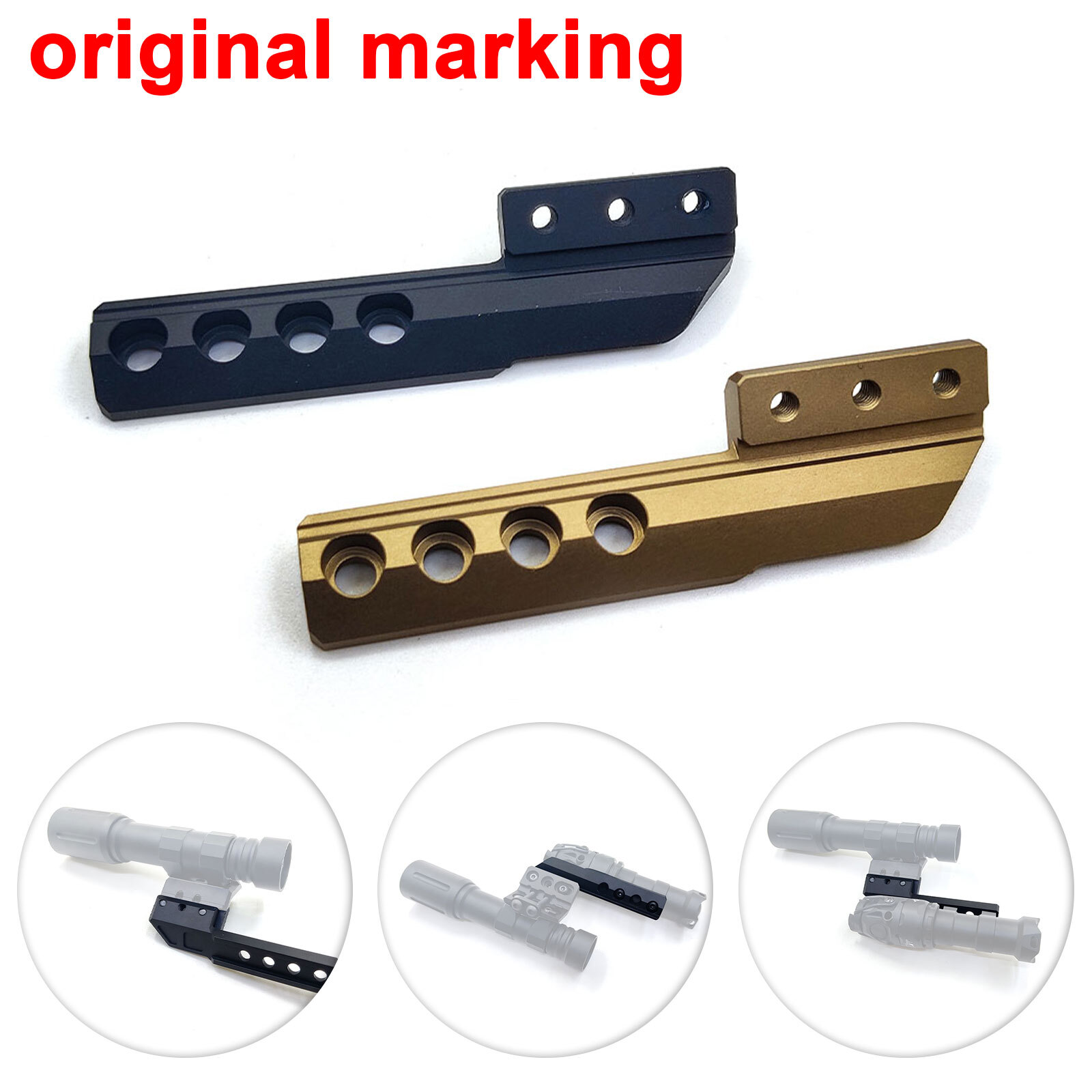 Tactical MLOK Offset Mount Base Side Extension Adapter For M300 M600 Light Rail