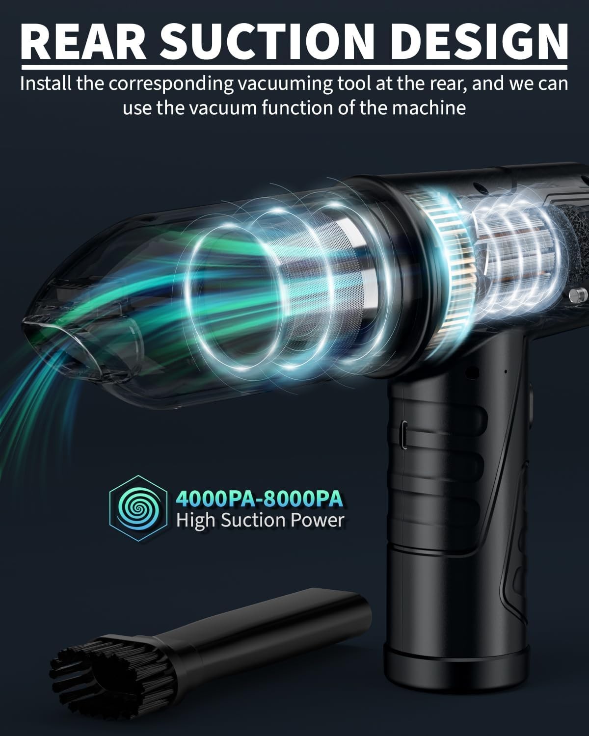 Powerful 95000RPM Air Blower with LED - Ideal for Deep Cleaning Electronics