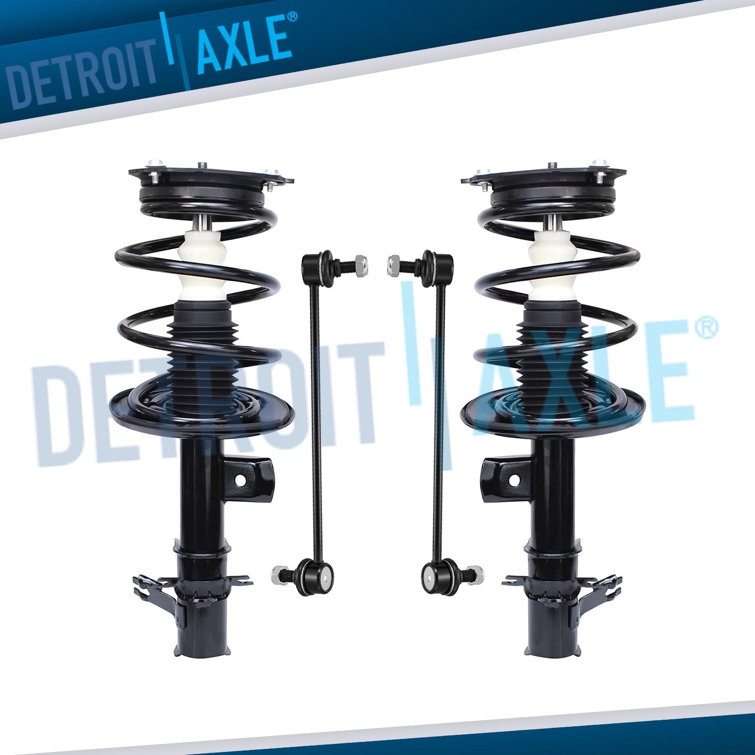 Front Strut w/ Coil Spring and Sway Bar End Links for 2007 - 2013 Nissan Altima