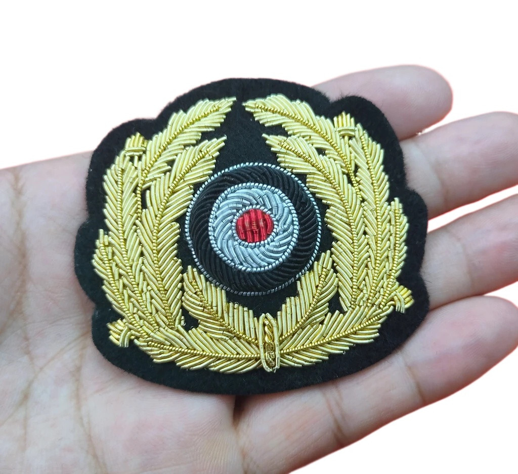 WW2 GERMAN NAVY HAT UBOAT COCKADE METAL WIRE BADGE EMBROIDERY PATCH