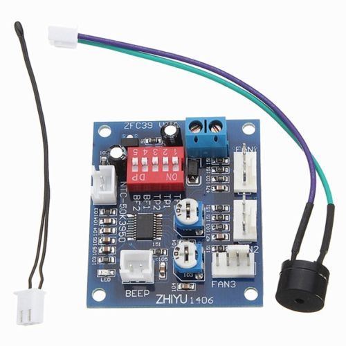 DC 12V PWM PC CPU Fan Temperature Control Speed Controller Board 5*4.3cm NEW