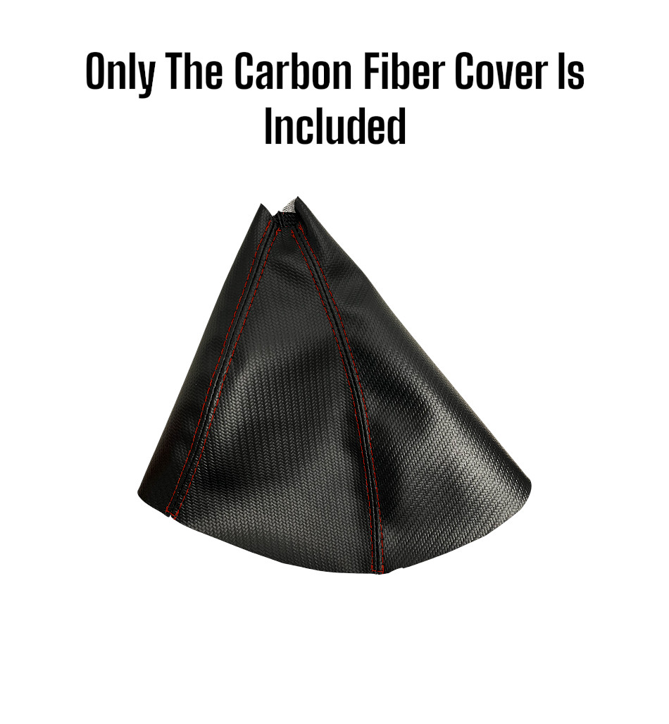 Red Stitch Carbon Fiber Vinyl Shift Boot Cover Fits For Hummer H3 2006-2010