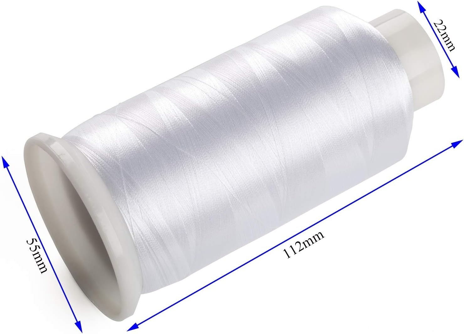 Bobbin Thread Set 60WT Polyester – 2 Spools (White & Black) for Seamless Sewing
