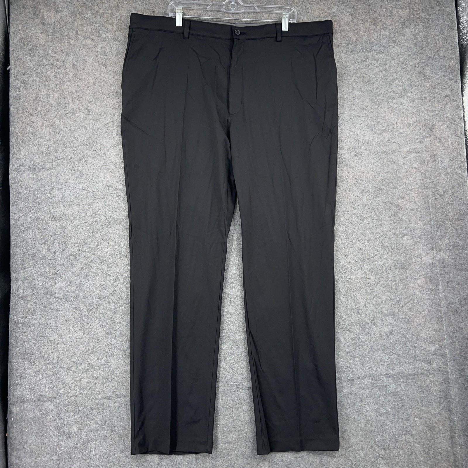 Ben Hogan Performance Pants Mens 44x32 Black Golf Stretch Khakis UPF 50 Sun