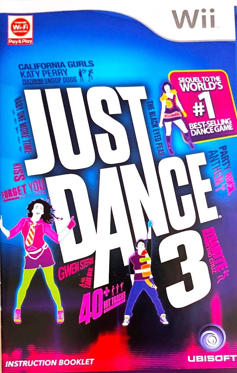 Replacement Nintendo WII Game Manual Guide Just Dance 2
