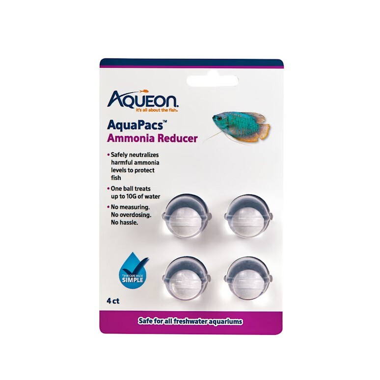 Aqueon AquaPacs Ammonia Reducer Pack of 4 for Fish Tank Aquarium New