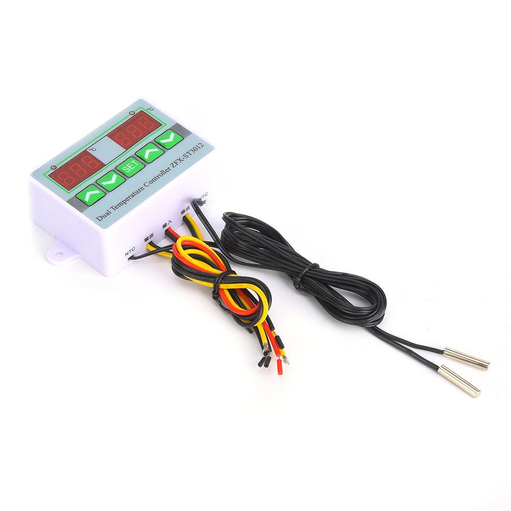 AC220V ST3012 Temperature Controller Intelligent Digital Displayed Dual Channel