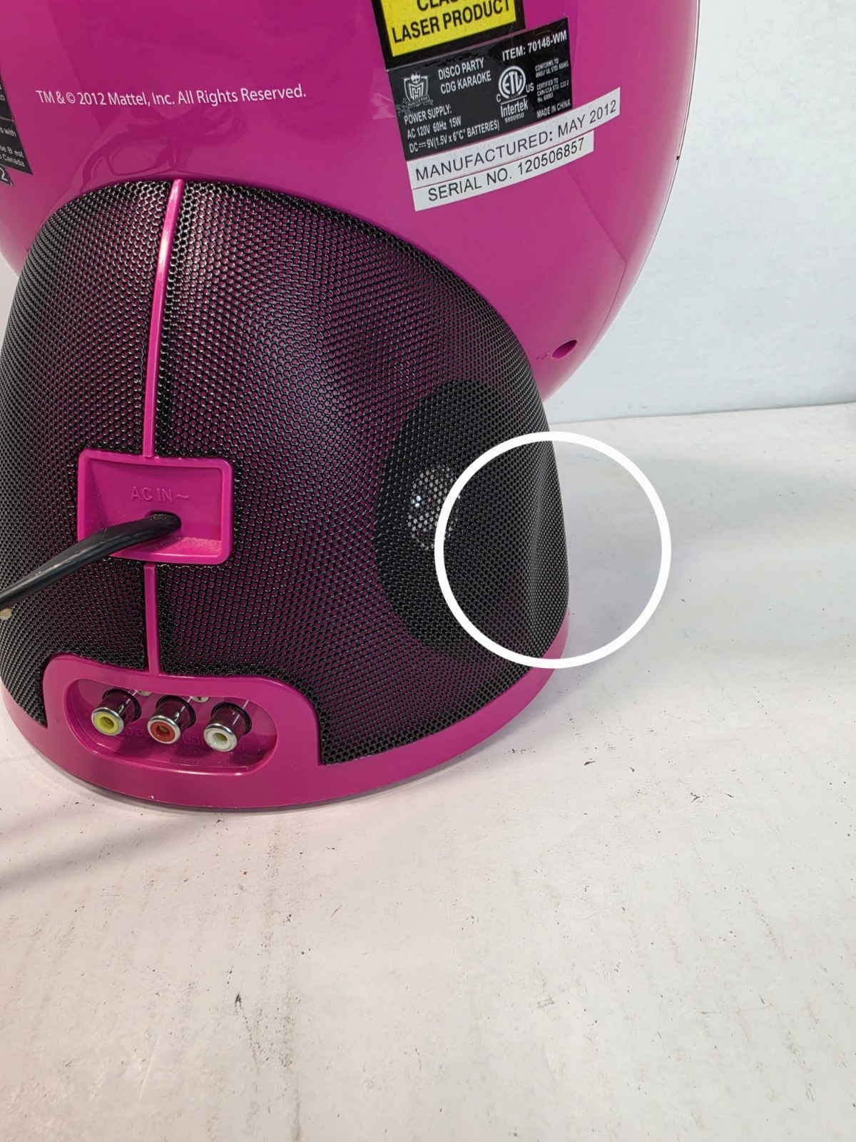 Monster High Disco Party CD Player & Karaoke Machine (2012) - (Tested)
