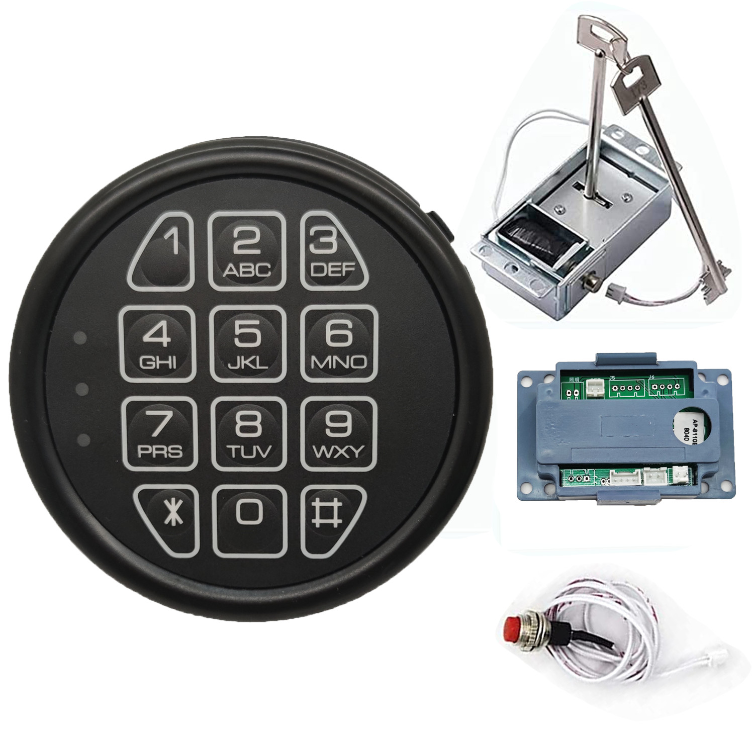 Stack-On Safe Lock Electronic Digital Safe Lock Replacement Solenoid lock 2 Key