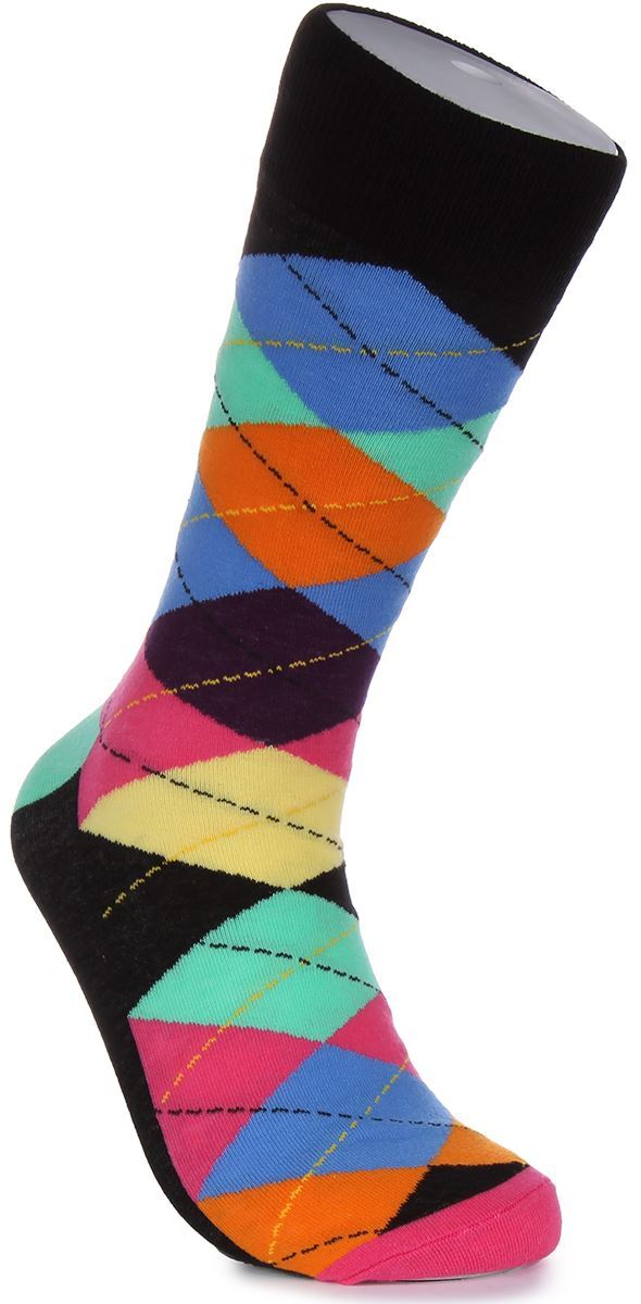 Justinreess England Dress Cotton Socks For Men Socks In Black 2 Packs