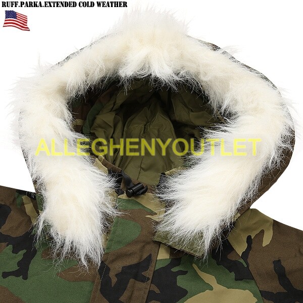US Military ECWCS Goretex JACKET Parka FUR Ruff Extended Cold LARGE NEW