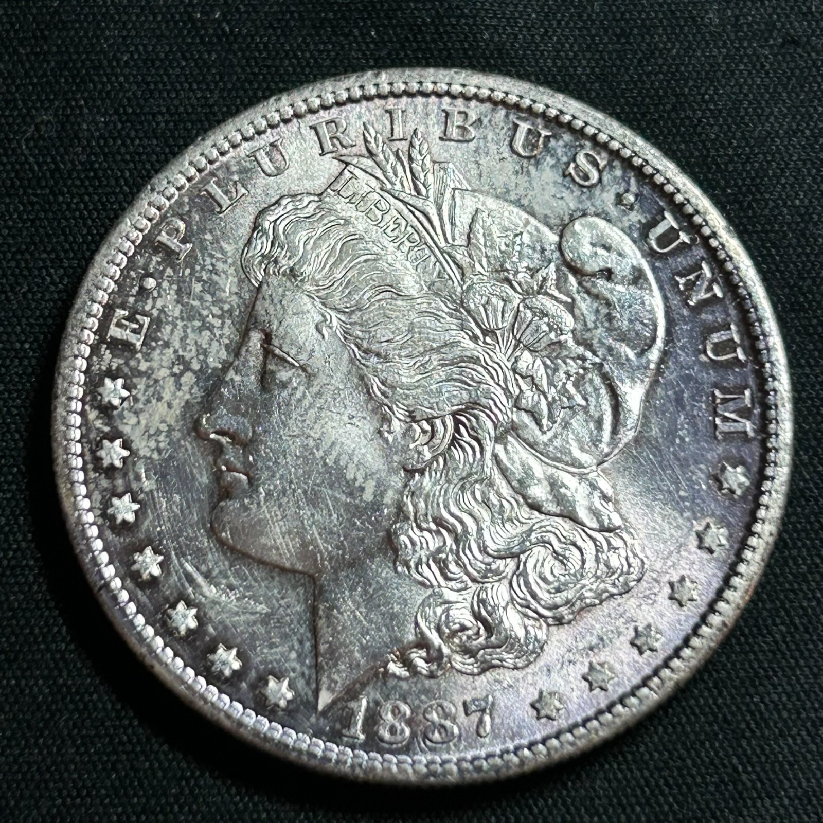 1887-S Silver Morgan Dollar San Francisco Mint Almost Uncirculated Condition*