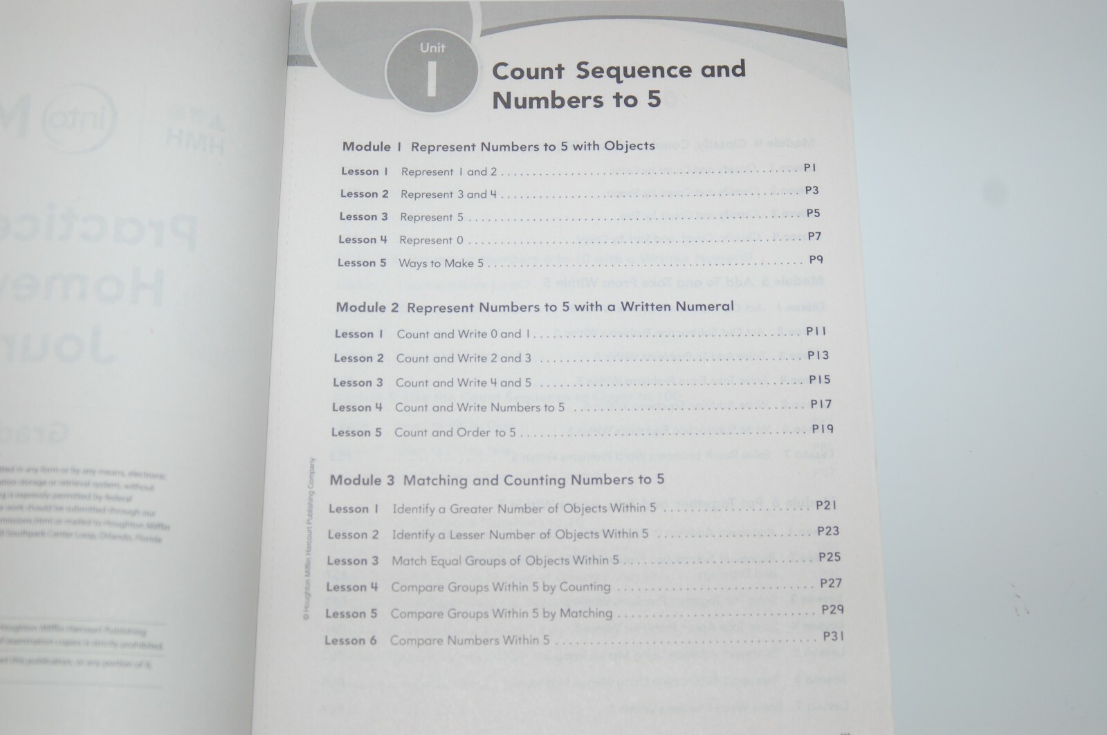 HMH into Math - Full Set Grade K Student Modules 1-20 plus Practice Journal