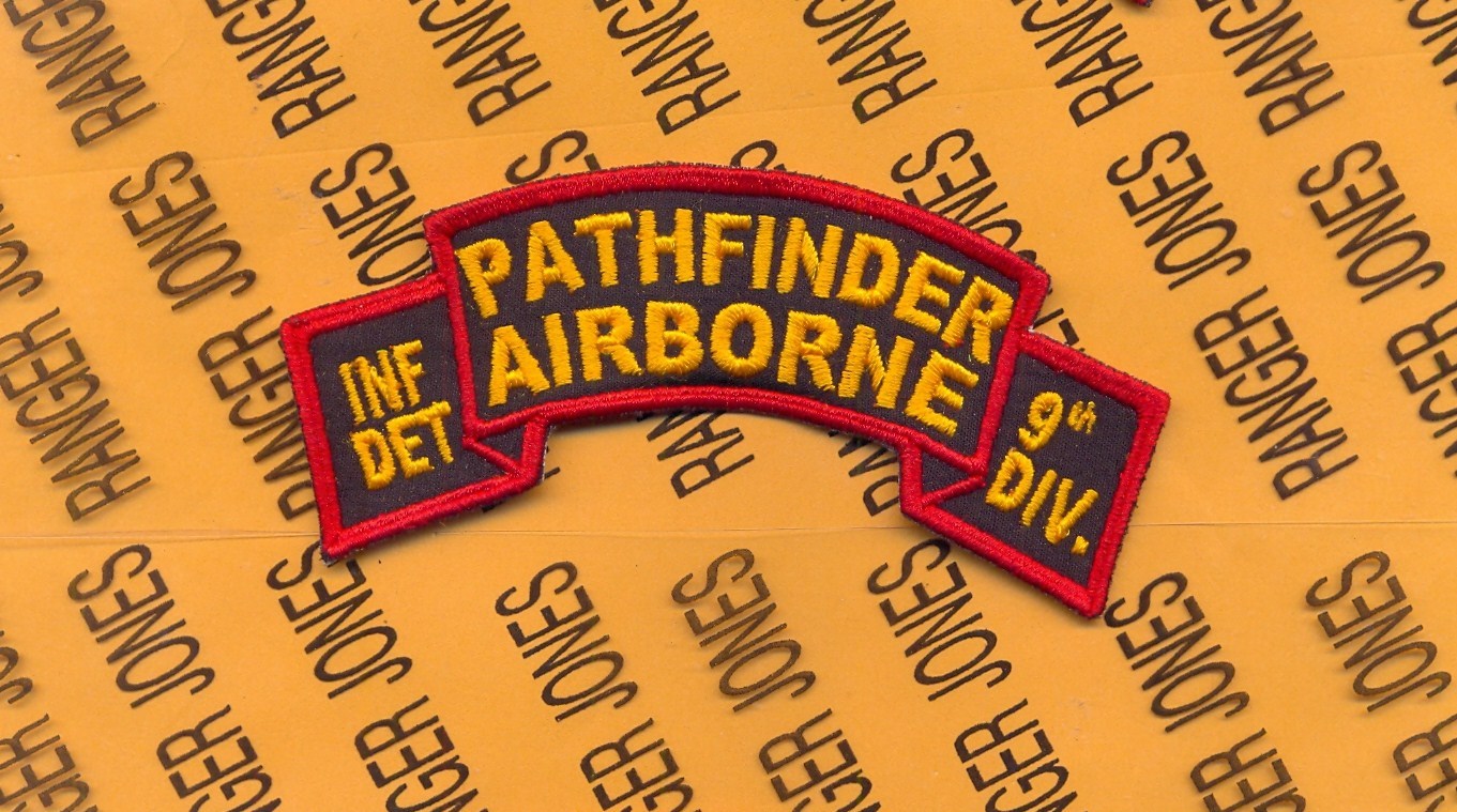 Pathfinder Airborne Infantry Det. 9th Inf. Division arc scroll patch