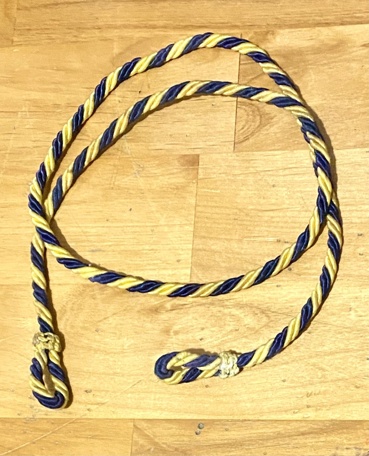 British Military Shoulder Lanyards, Blue and Gold cord, used