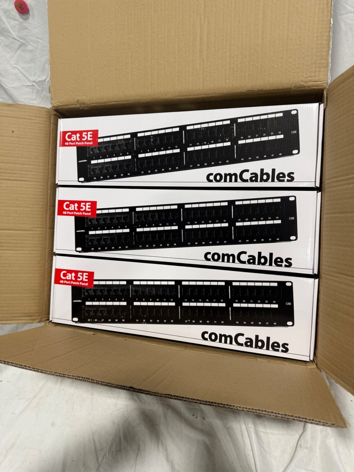 LOT OF 9 comCables Cat5e 48-Port Patch Panel RJ45 PP-C5E-48 Rack Mount 2RU