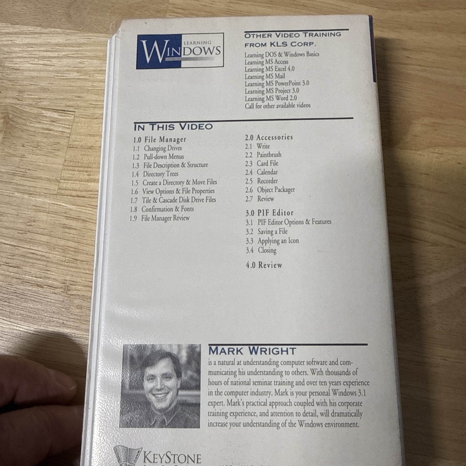 Windows 3.1 Training VHS Tape Set 2 Piece Set Vintage