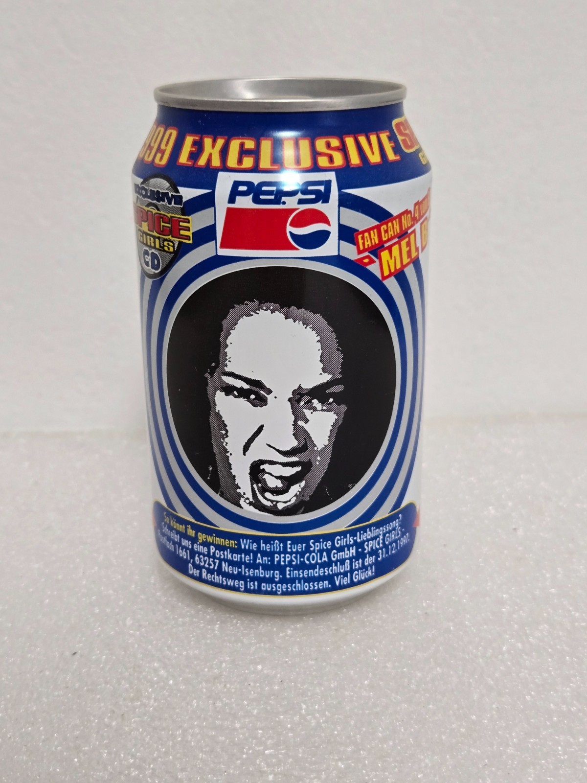 Vintage German Pepsi Spice Girls Collection Mel B SCARY Steel Soda Pop Can