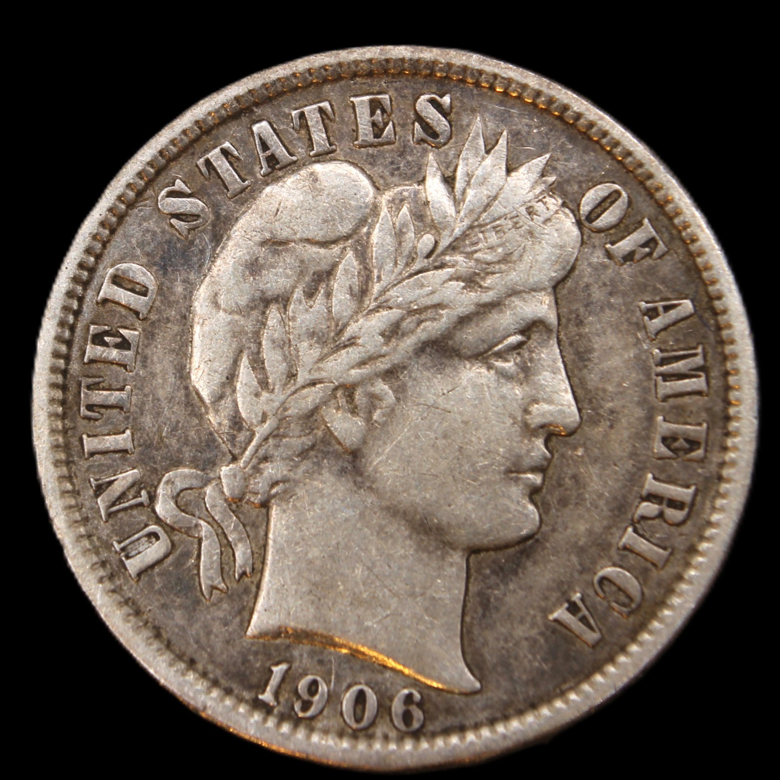 1906 O BARBER DIME- Choice EF- SMH657