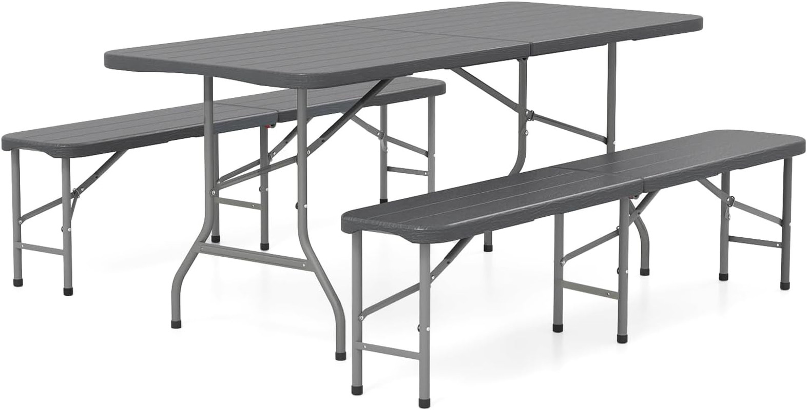 6FT Folding Picnic Table Set with Benches for Indoor/Outdoor Use
