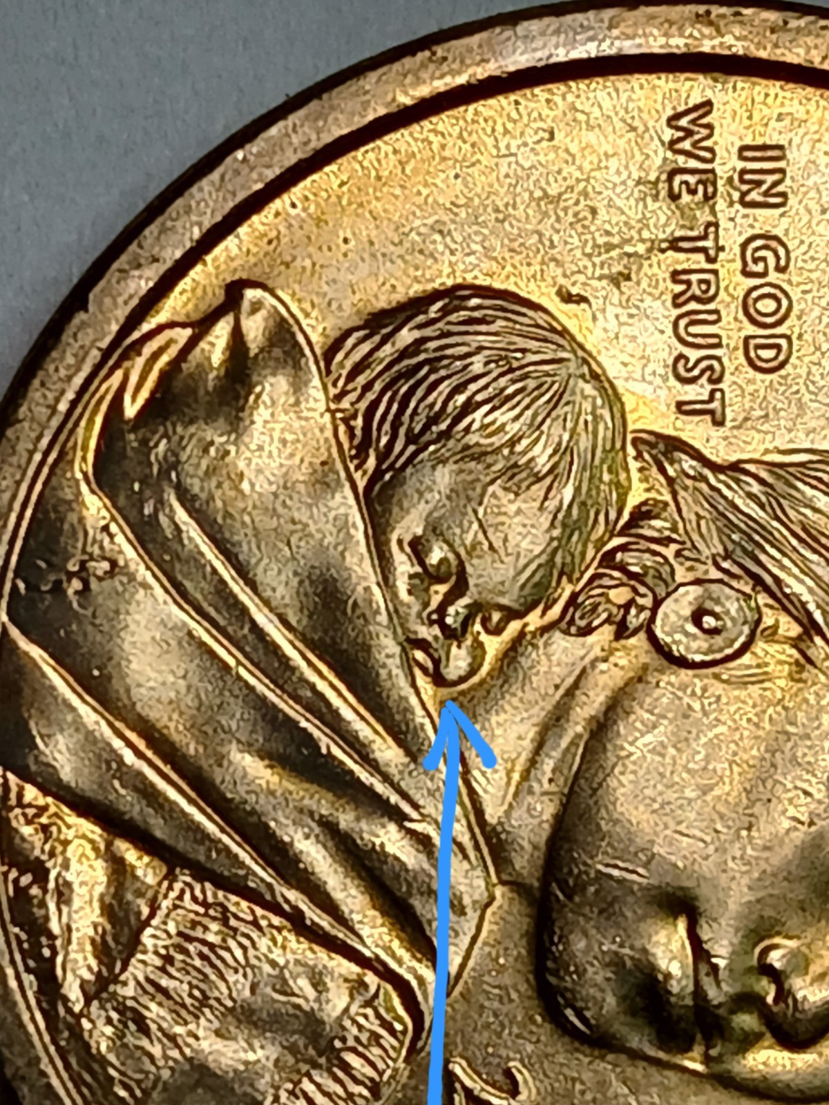 2000P SACAGAWEA ONE DOLLAR/ BABY CHIN MINT ERROR