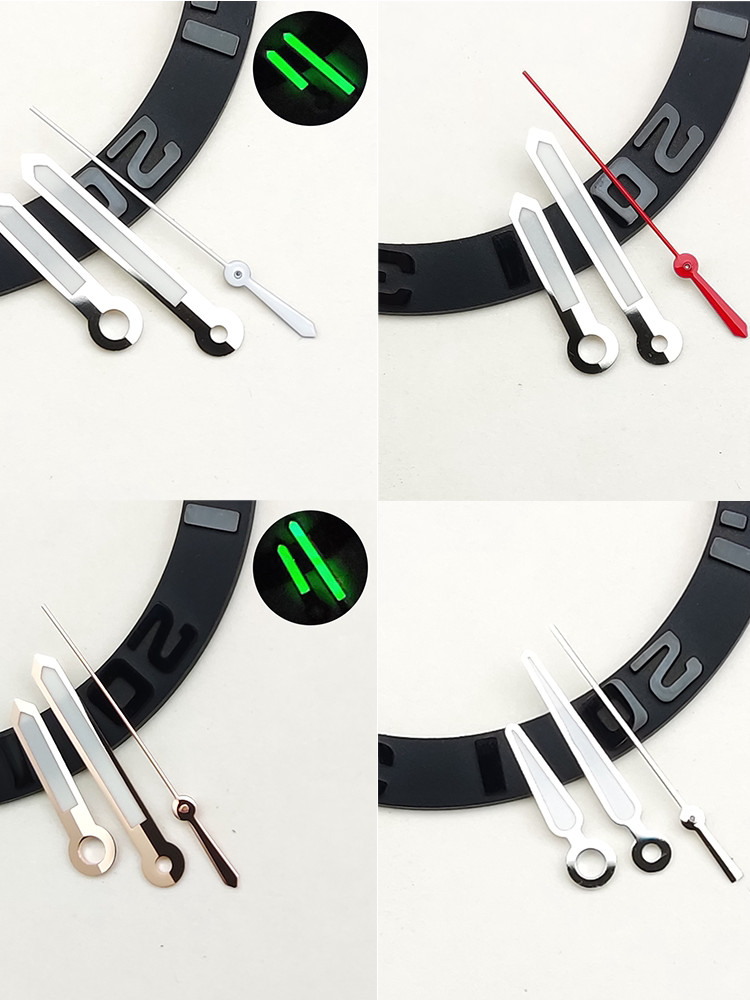 12.5*12.5*8.5mm Watch Hands Green Luminous for Nh36 Nh35 4R Movement Accessories