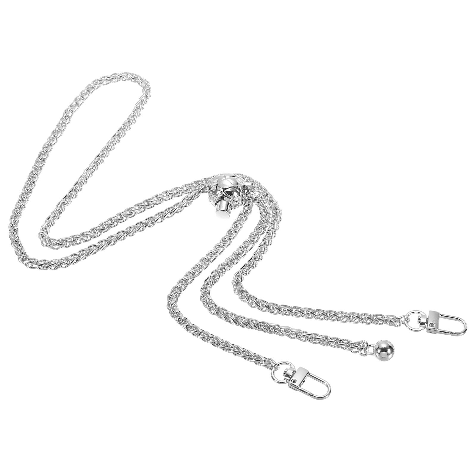 47 Inch Purse Chain Strap, Adjustable Handbag Chains for Bags, Silver Tone