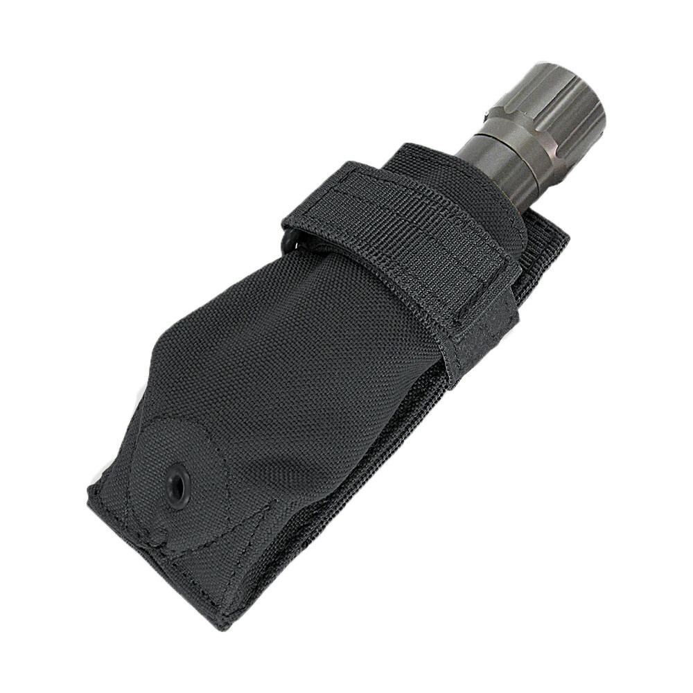 MOLLE Belt Carabiner Multi Purpose Tool Utility Flashlight Pouch - Black