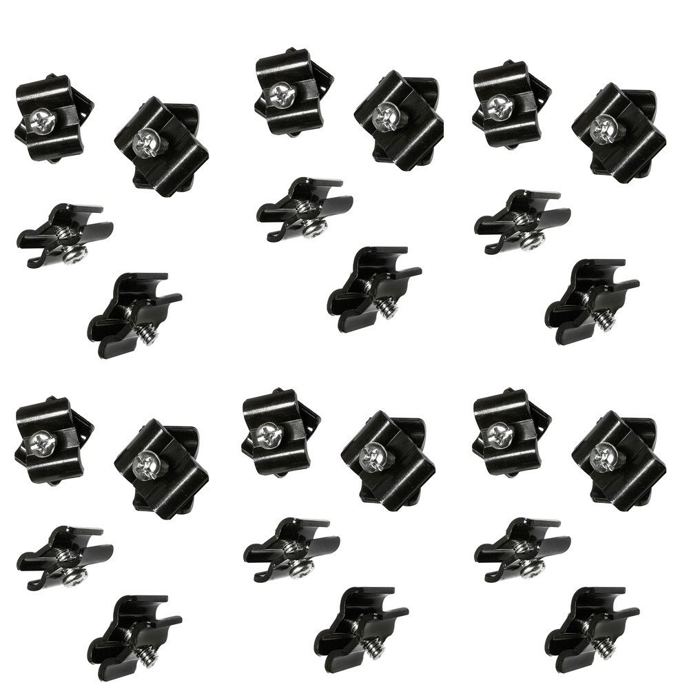Set Of 100 Pcs Gloss Black Joiner Connector Clamps Gridwall Panel Retail Store