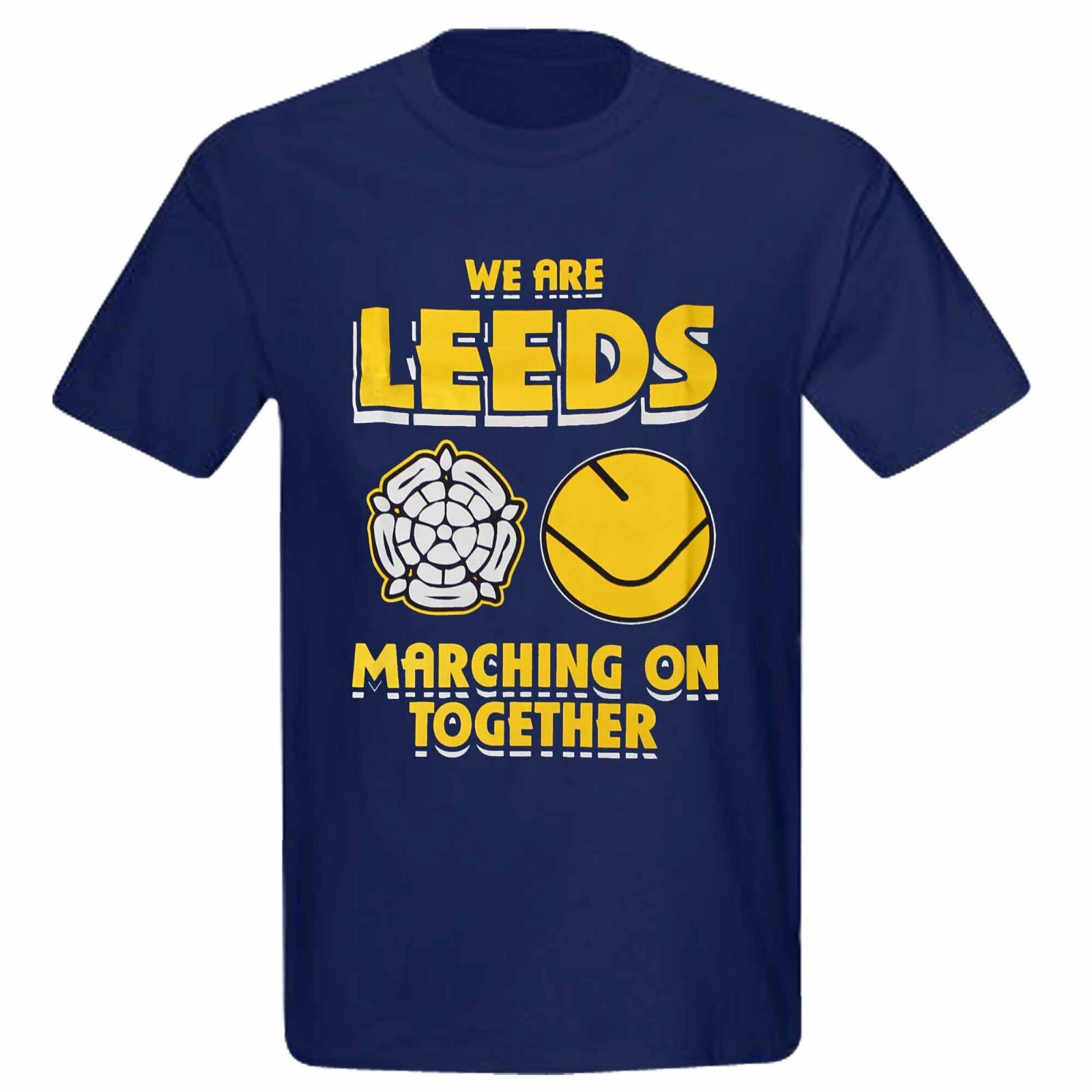 New Premier League Leeds United Soccer Fans Souvenir T-Shirt, Adults 100% Cotton