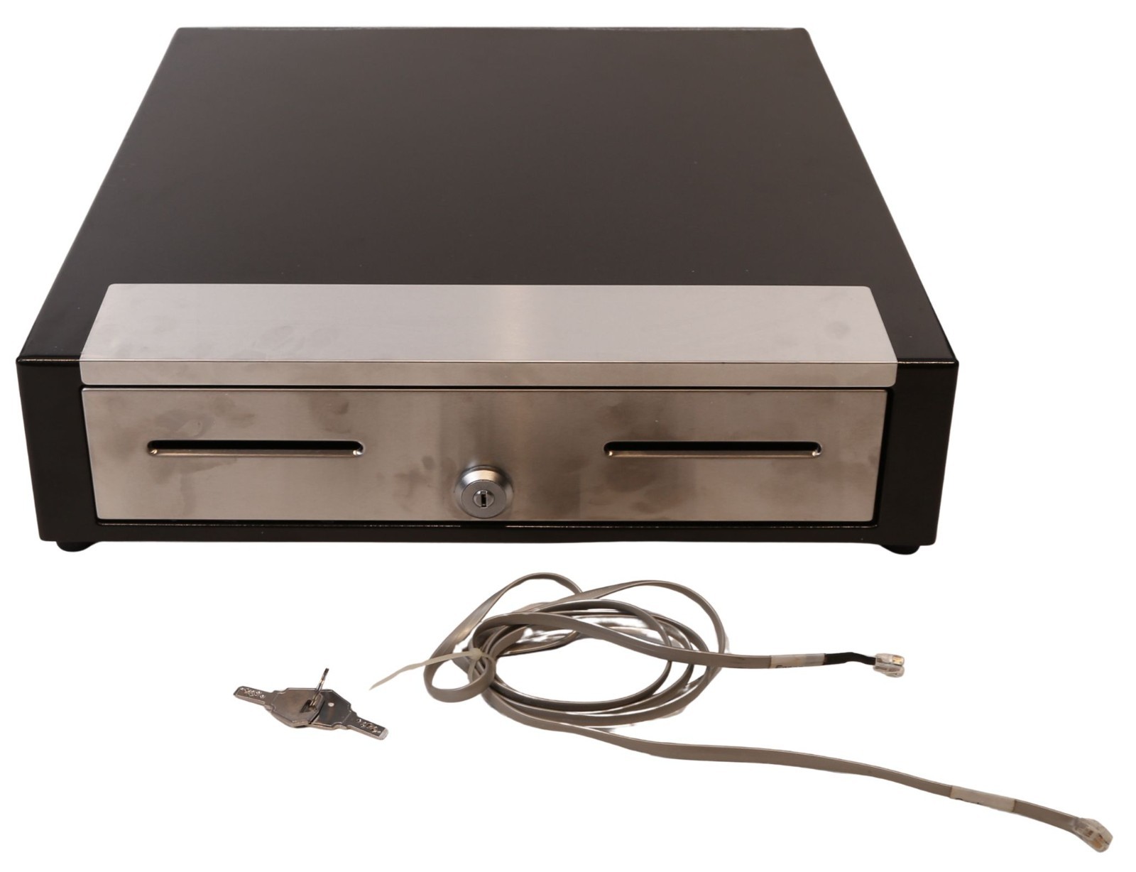 M-S Cash Drawer, Dual Media Slots, 2 keys, W/Cable (NEW)