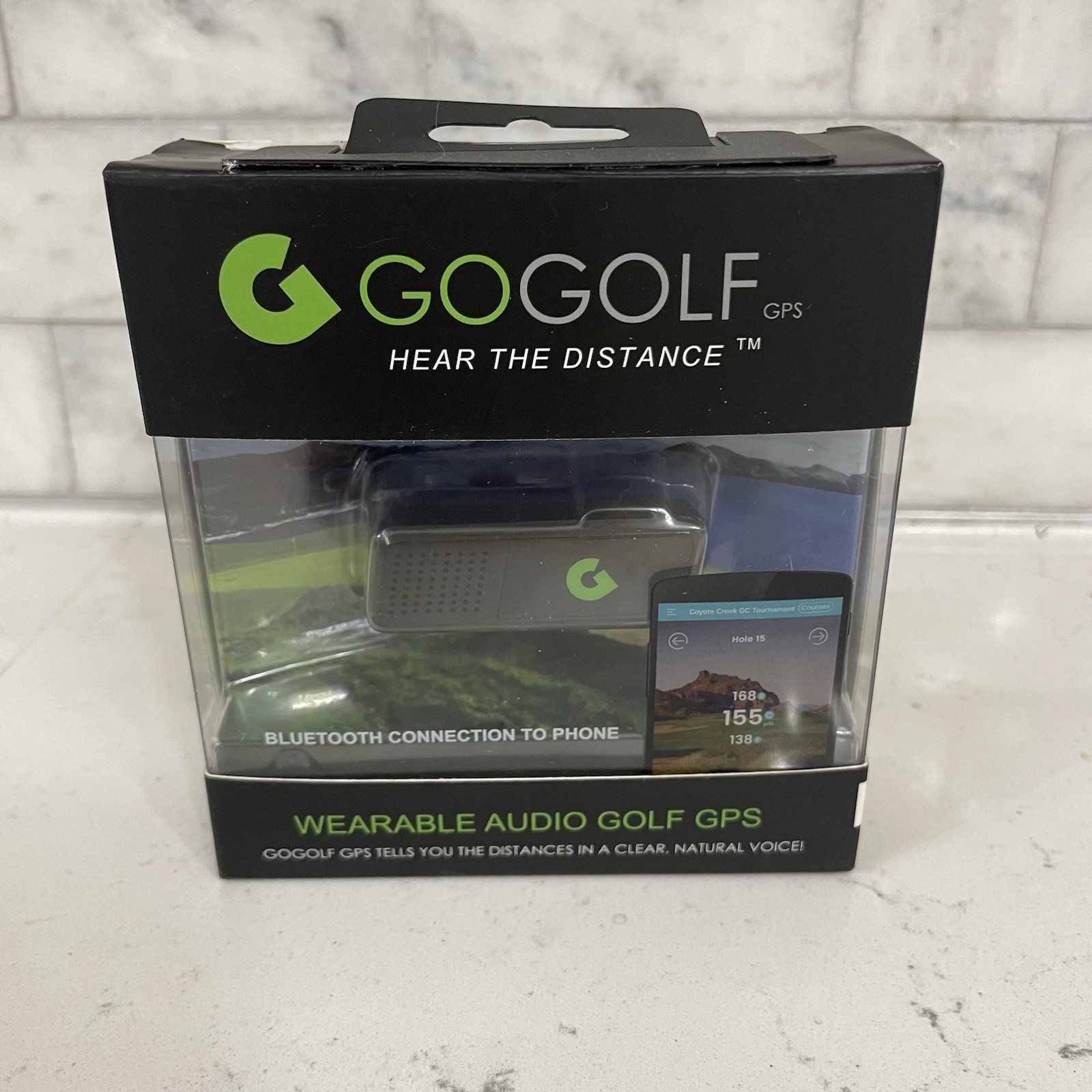 GOGOLF Wearable Audio Golf Gps "Hear The Distance" Bluetooth iPhone Android