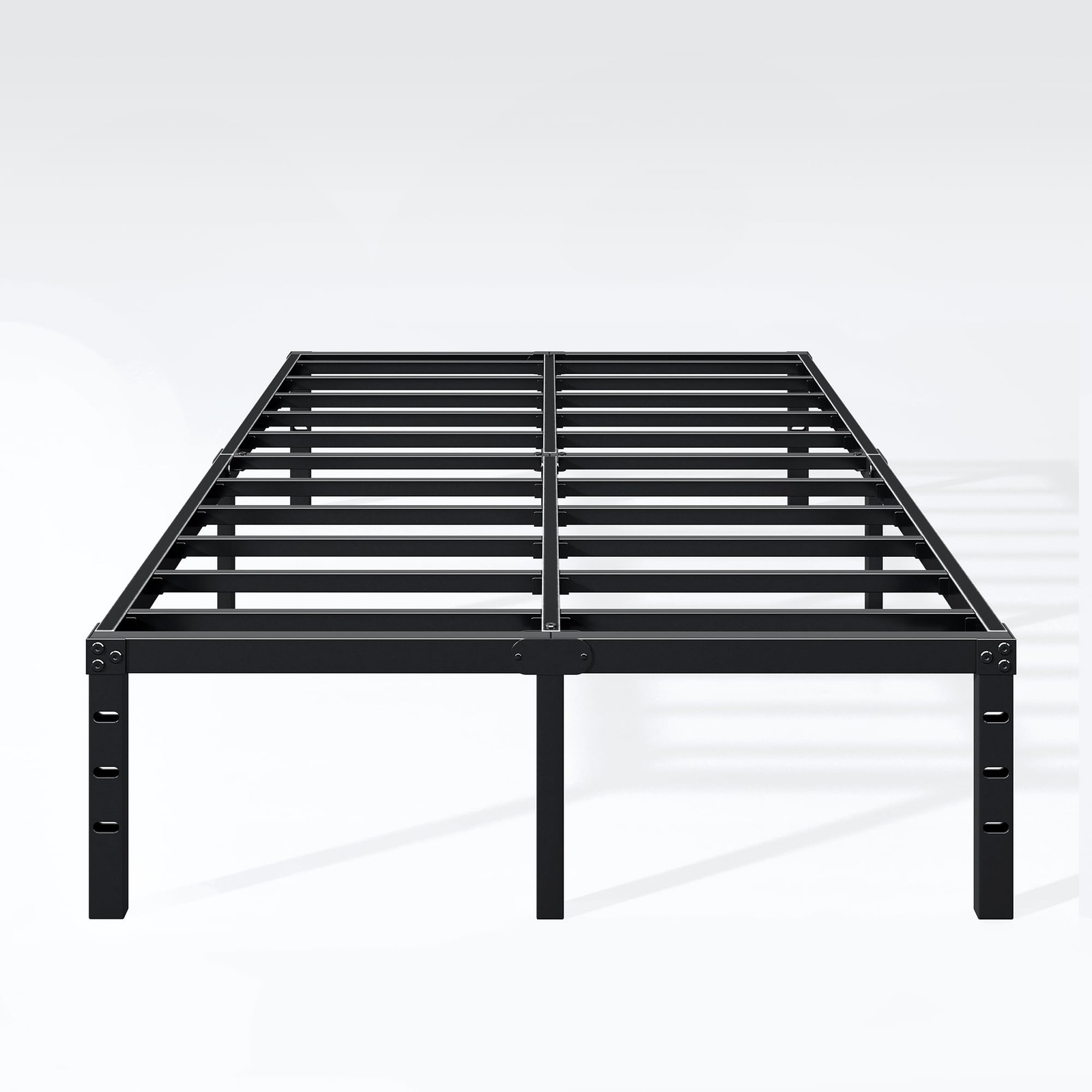 18 Inch Full Bed Frame - Sturdy Metal Platform Full Size, No Box Spring Neede...
