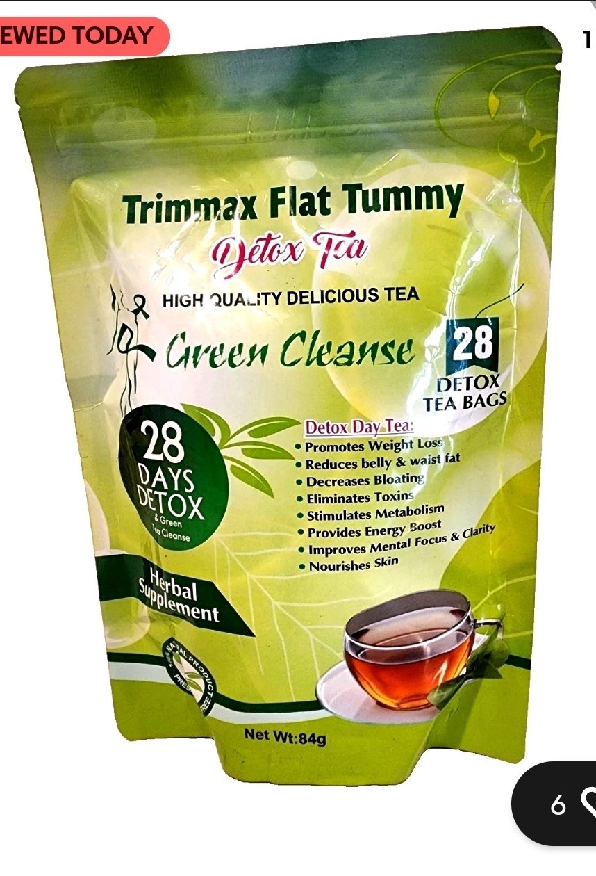 Trimmax Flat Tummy Detox Tea Green Cleanse 28 Days Senna Garcinia 84g