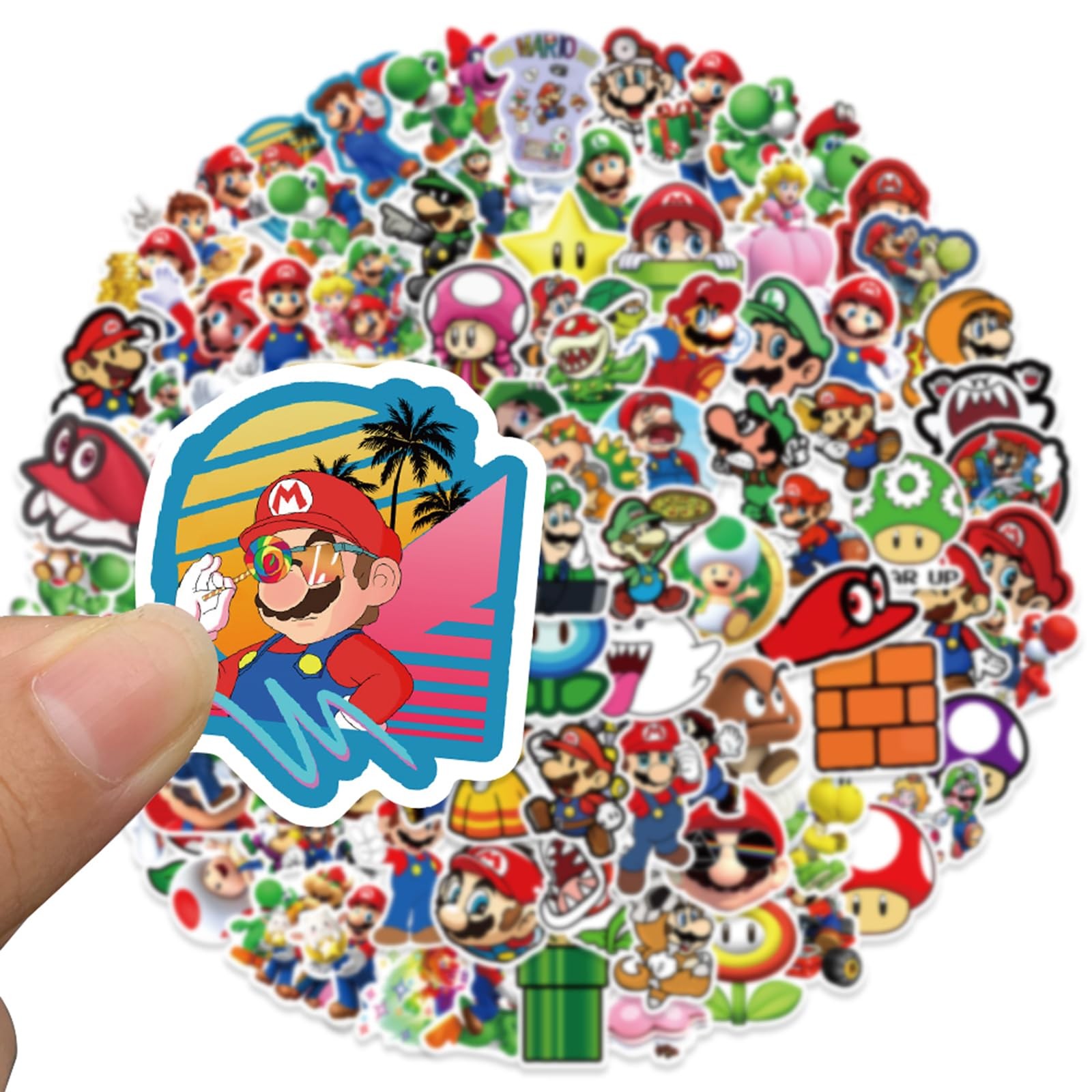 100 Pcs Game Mario Stickers Mla100sl