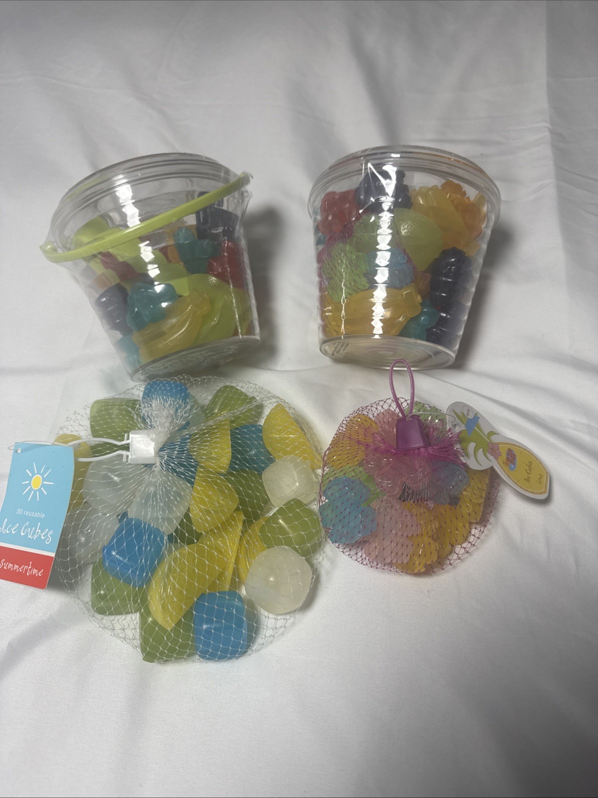Lot of Reusable Summer Party Ice Cubes Fruits Clovers Lemons